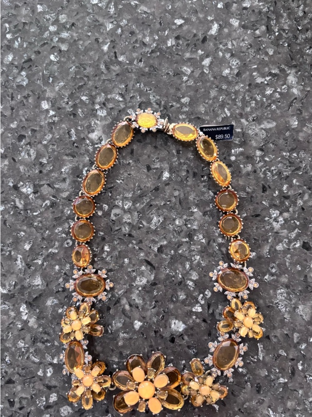 Banana Republic Amber Floral Statement Necklace